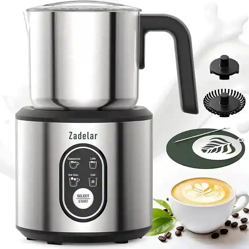 Milk Frother and Steamer, 4-in-1 Electric Milk Frother for Hot & Cold Foam