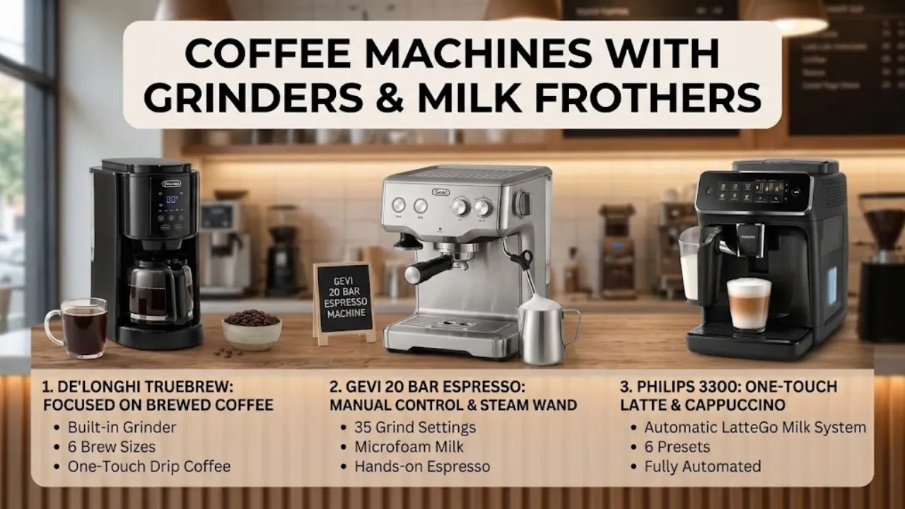 Coffee Machine With Grinder