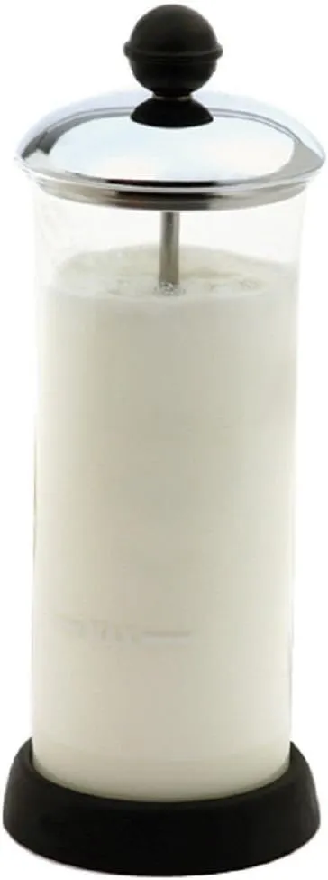 Norpro 16oz Glass Froth Master Manual Milk Frother